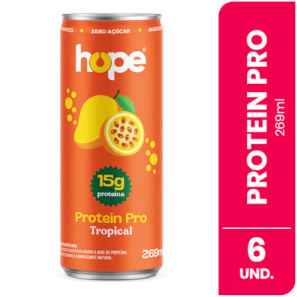 Protein Pro Tropical 15G Hope 269Ml - 6 Unidades